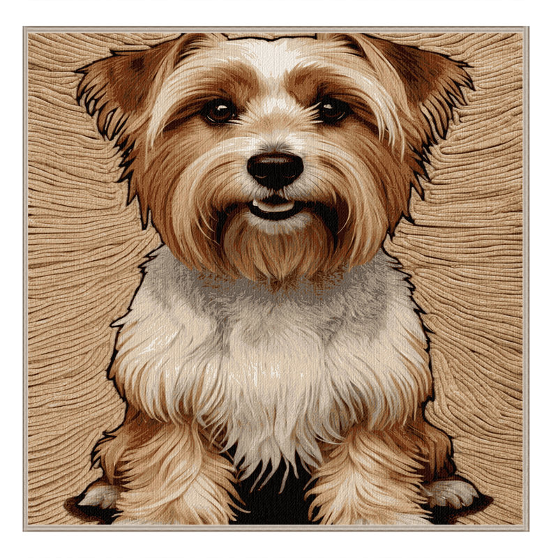  Tapis lavable pour chien Wheaten Terrier, Carré 5 pi