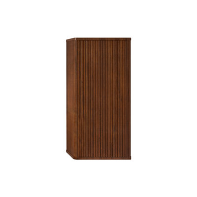 Striped Walnut Bathroom Floating Side Cabinet