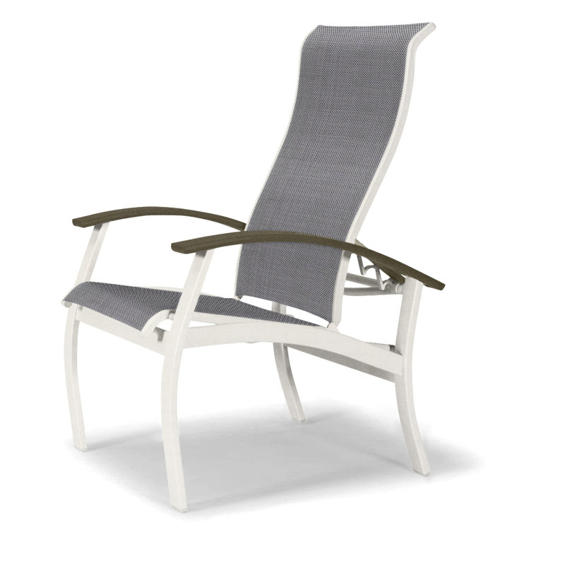 Chaise de patio Askar, Beachwood, Titane Sunbrella®, Neige texturée