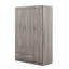 Armoire 3 portes avec 2 tiroirs, effet grain de bois gris (OLD SKU: LP006001)-594731456
