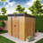 Durable 4X8Ft Resin Outdoor Storage Shed With Metal Foundation Frame, Padlock Sliding Doors,Weather-Resistant, Rust-Proof Garden Shed