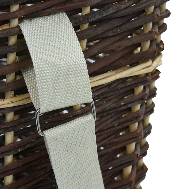 Firewood Backpack with Carrying Belts Natural Willow, 50cm H x 44.5cm W x 37cm D