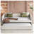 Modern Upholstered Sofa Bed With Twin Trundle - Tufted Button Design And Metal Nailhead Accents For Living Room, Guest Room, Or Studio-1408126552-1379792265