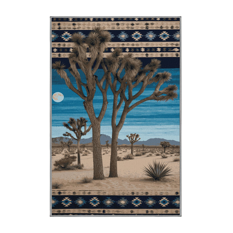 Tapis lavable à motif de sapin Joshua, Tapis de couloir 2 pi x 4 pi