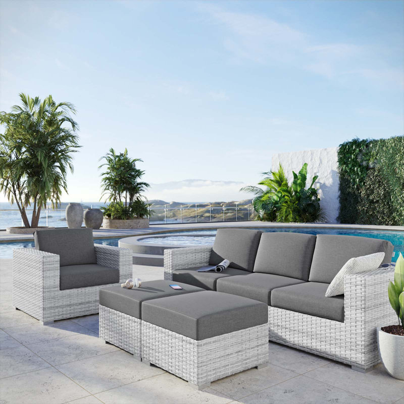 Convene 4-Piece Outdoor Patio Set, Charcoal
