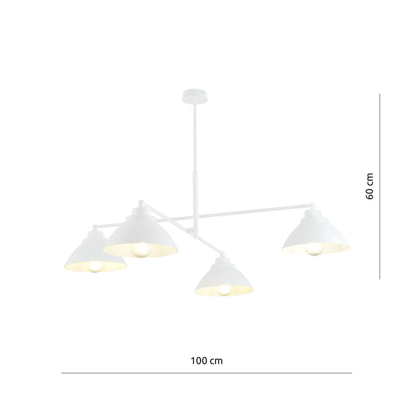 Kivin 4 - Light Unique/Statement Chandelier, White