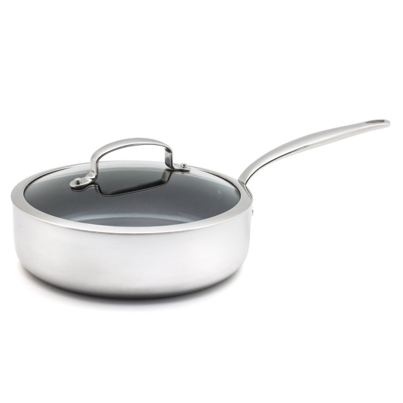 Greenpan Barcelona Evershine 3-Ply Stainless Steel 24cm/3.1 Litres Saute Pan with Lid