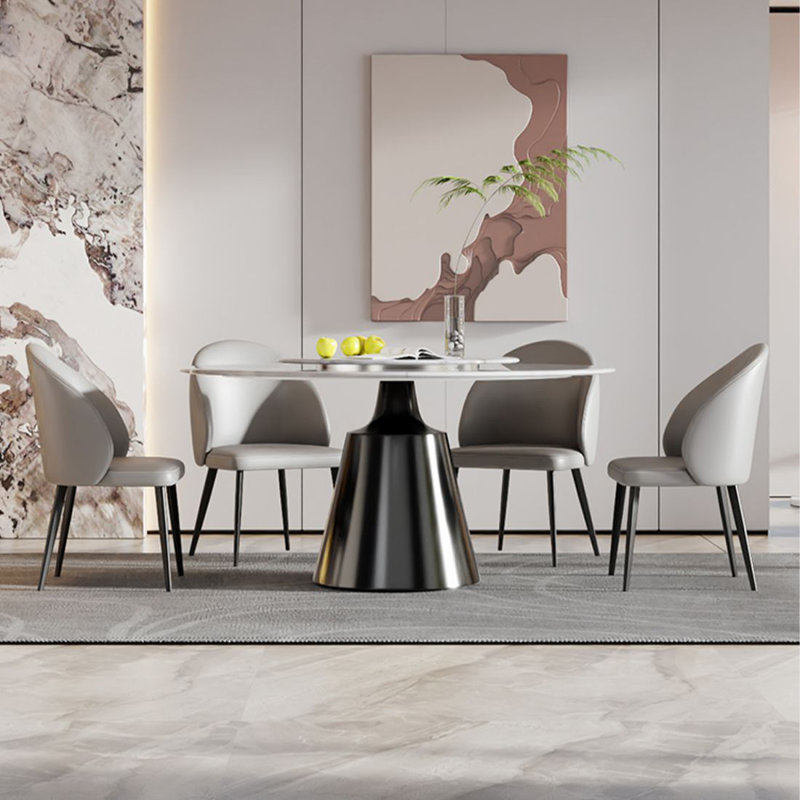 Table de salle à manger blanche, H 29,53 po x L 47,24 po x l 47,24 po