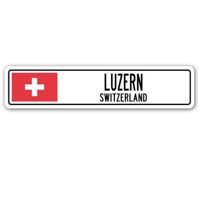 Plaque en aluminium de Lucerne, drapeau de la Suisse