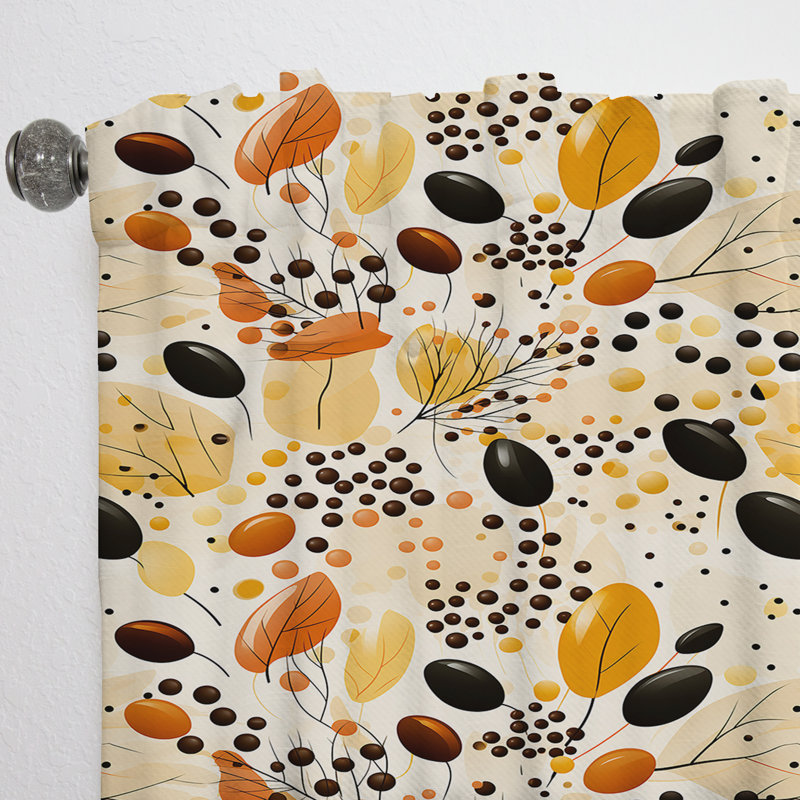 Estep - Rideau floral - Rideau floral obscurcissant - 1 panneau, L 52 po x L 108 po