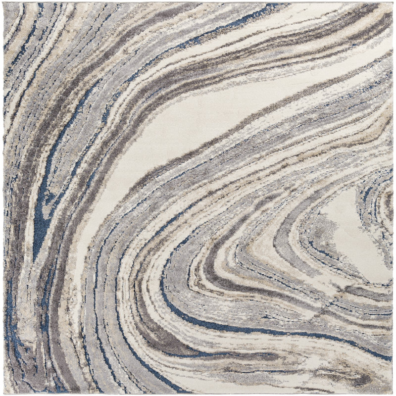 Electra Abstract Indoor Rug, Square 7'10"