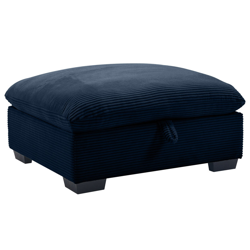 Versatile Corduroy Ottomans Footrest For Various Sofas, Enhancing Comfort, Blue