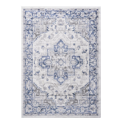 Loom & 2x3 Area Rug Blue/grey/. Non-shedding, Stain For Home Decor. Living, Bedroom, Dining, Nursery. Stylish, Pet-, Medium 0.34 Inches Pile Height Blue/grey/ By . House. Living Room, Nursery, Dorm