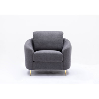 Yuina Gray Linen Chair