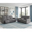 Ensemble canapé inclinable 2 pièces avec fauteuil, console de rangement, porte-gobelets et rembourrage en mousse pour un confort optimal - Mobilier de salon-2024756048-2024756061