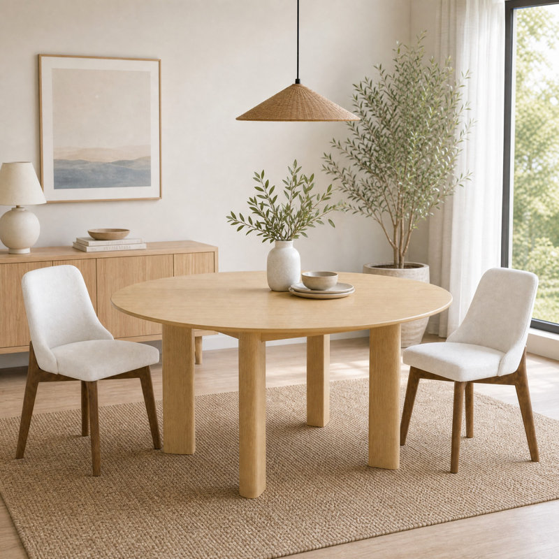 Ensemble de table de salle à manger 59 po avec 6 chaises de salle à manger rembourrées 7 pièces, Black, Dark Grey