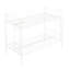 Lit superposé en métal blanc - ajout de chambre à coucher moderne, modèle simple au-dessus du modèle simple, structure en acier pour une durabilité et une stabilité à long terme, espace de sommeil silencieux et silencieux, capacité de charge élevée, coffre-fort-793402063