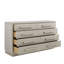 Commode double 8 tiroirs en bois massif l 65 po