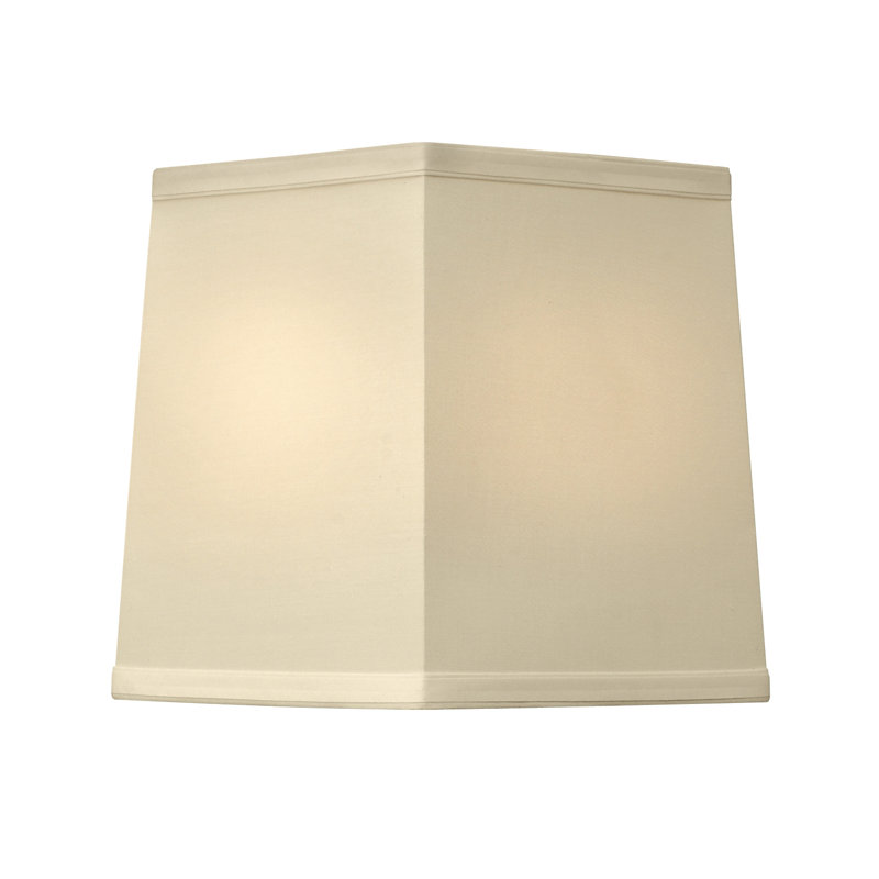 9 in. H x 8 in. W Linen Square Lamp Shade, Light Beige