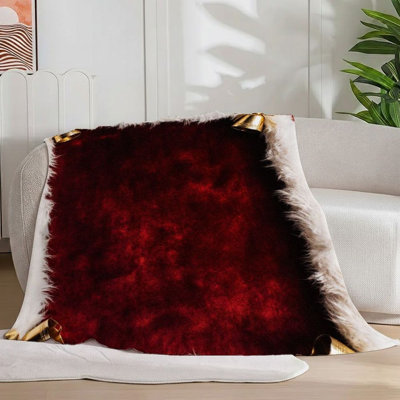 1Pc Plush Fabric Flannel Blanket Cozy Warm Holiday Decor Soft, Christmas Theme, Festive Home Accessories, Seasonal Decor For Sofa/Bed/Travel 50*60