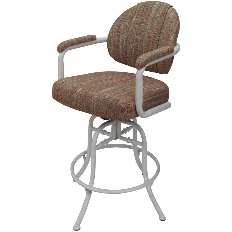 Tabouret de bar pivotant 30 po Cathee, Blanc, Rouge