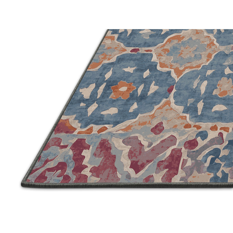 Tapis gris soyeux et moelleux, Rectangle 5 pi x 7 pi