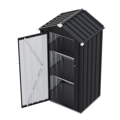 3 Ft. W X 2 Ft. D Metal Storage Shed With Adjustable Shelves