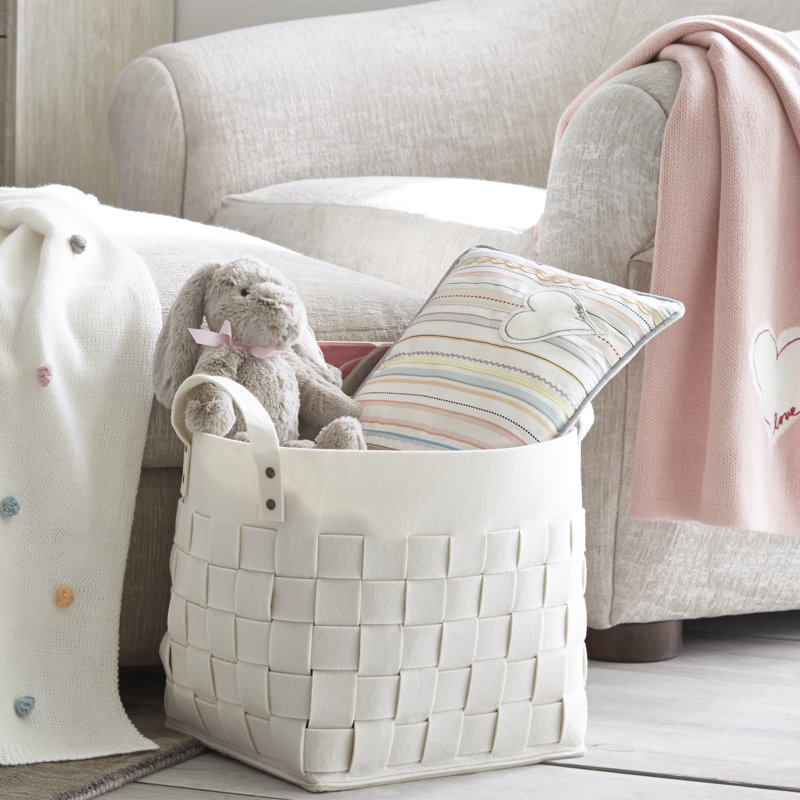 Panier en tissu doodle dog, Ivoire