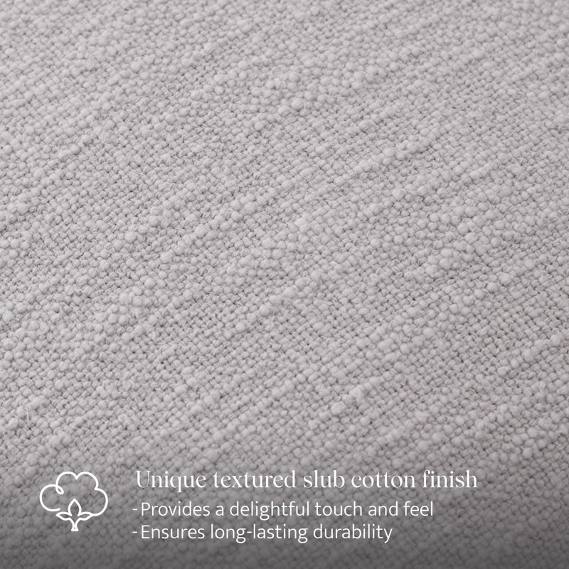 Double Stitch Cotton Decorative Scalloped Throw Pillow Coveron, Lunar Rock