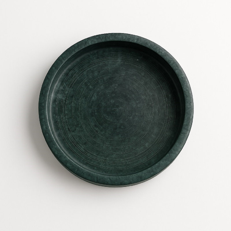 Ceryis Green Round Medium Tray