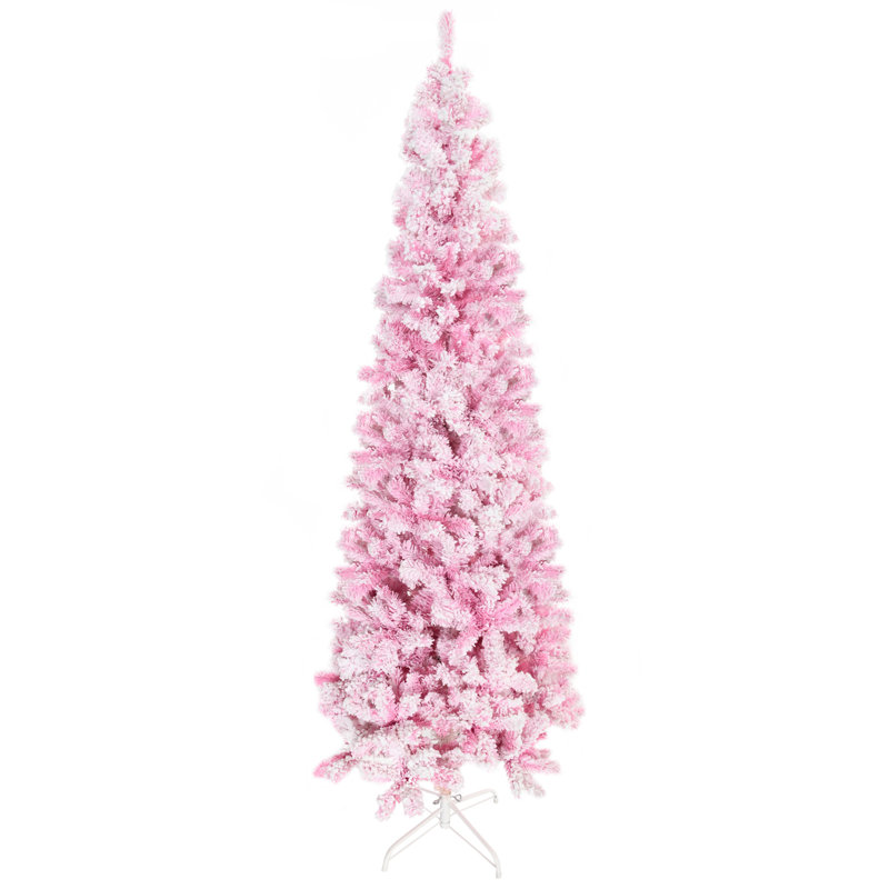  7.5' Snow Flocked Slim Christmas Tree
