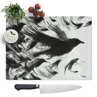 Crow Art Vol.2  Glass Chopping Board