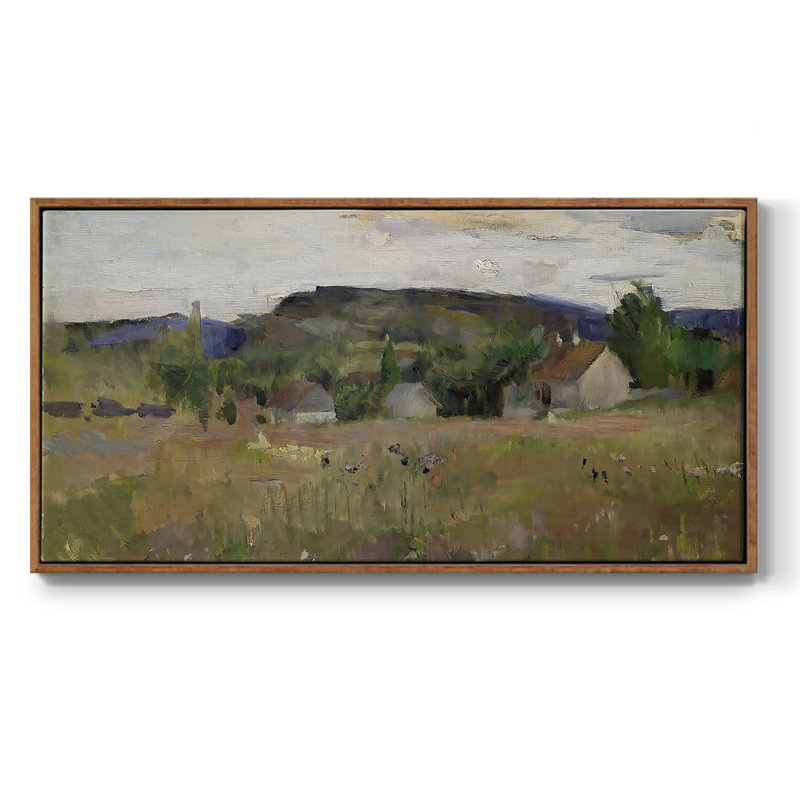 Série paysage - DCC III - Toile tendue avec châssis encadré - Prêt à être accroché, H 25 po x l 49 po, Noyer