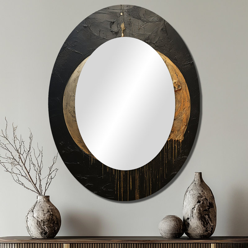 Miroir mural bronze, H 40 po x l 30 po