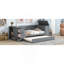 Lit de jour simple avec accoudoirs de rangement, lit gigogne et station de charge-1613794036