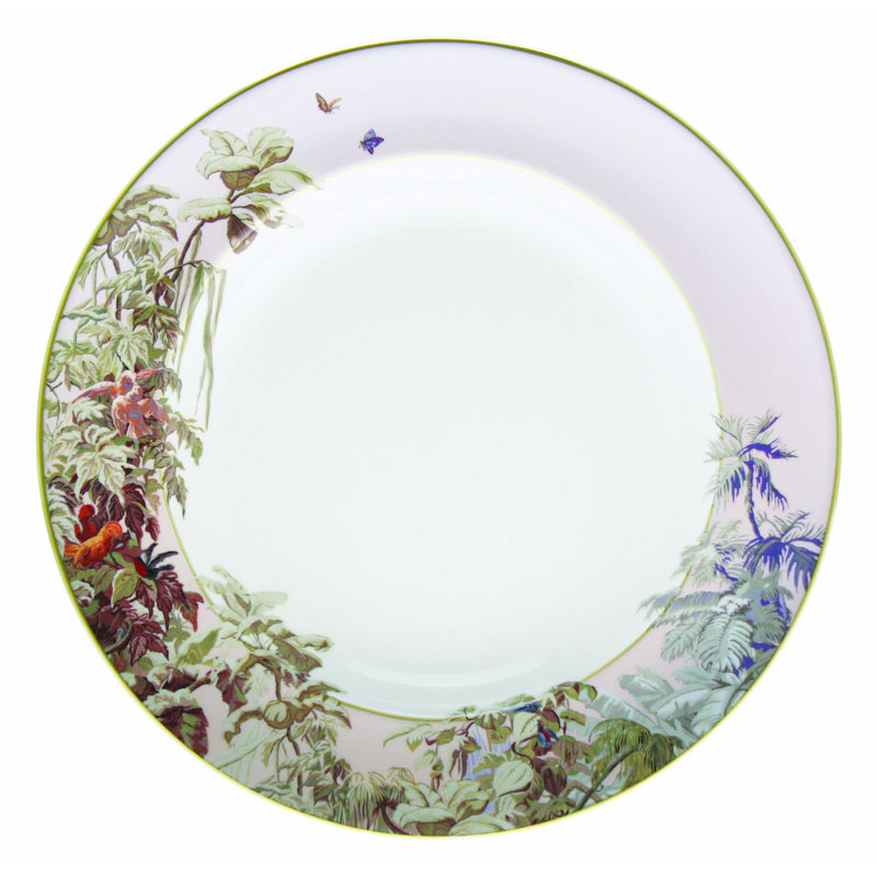 Le Brésil Porcelain China Platter, 1.38" H x 12.28" W x 12.28" D