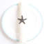 Rond de serviette en métal Silver Coastal Sea Creatures