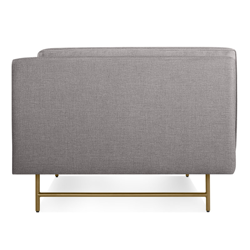 Bank Club Chair, Lava Polyester Blend, Antiqued Brass