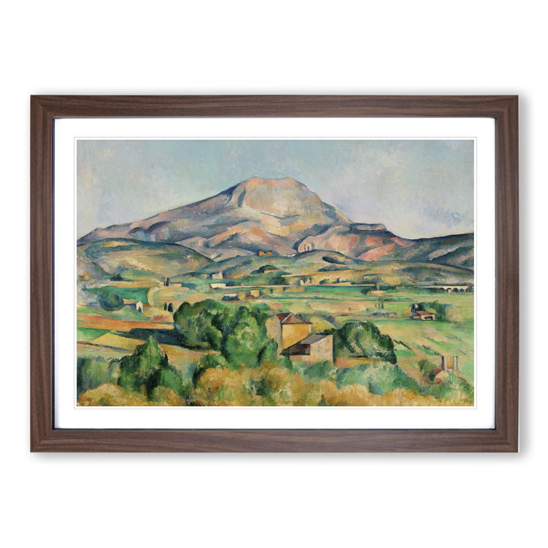 Mont Sainte - Victoire Vol.1 By Paul Cezanne - Picture Frame Graphic Art on MDF, 48cm H x 65cm W x 2cm D, Walnut Framed