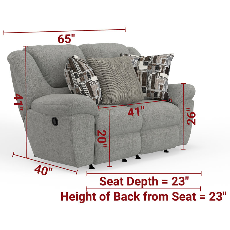 Causeuse inclinable Trifecta, Gris/beige