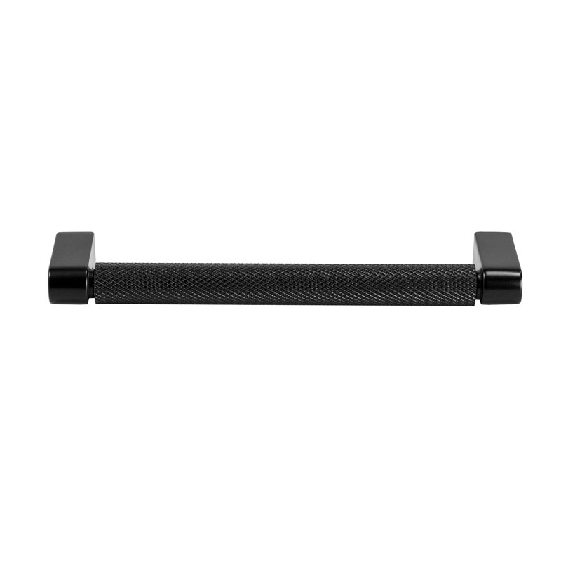 Ensemble de 2 poignées moletées Zenith, Noir mat, 5.06"