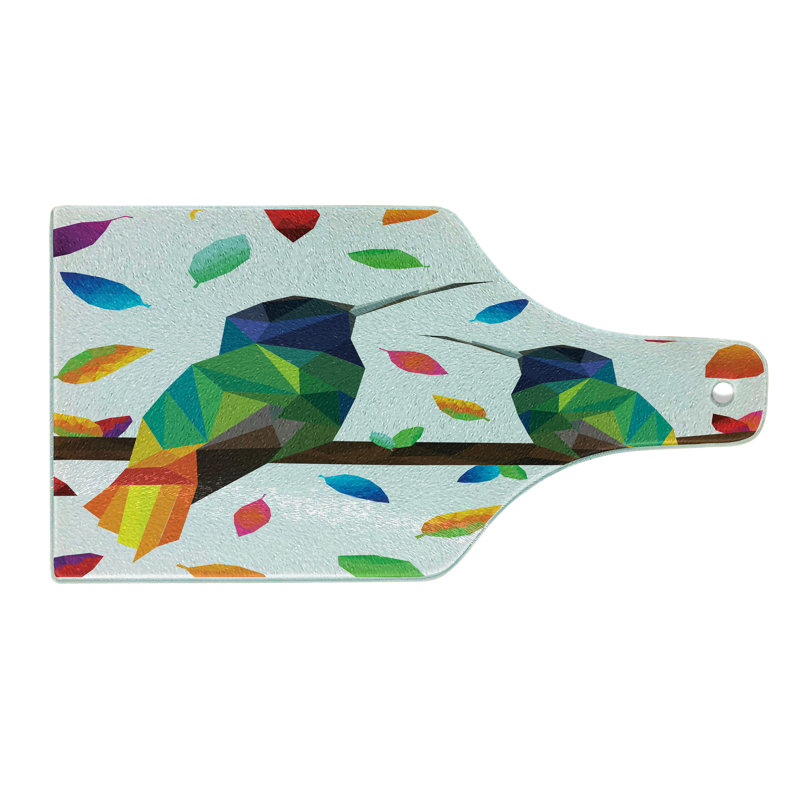 Multicolore planche à découper en verre trempé Ambesonne