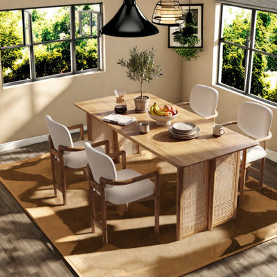Spacious Wood Dining Table Sets(Must include both Table and Chair) for Home