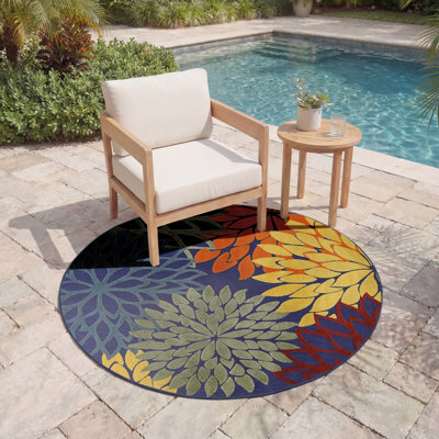 Tapis intérieur / extérieur floral Manorma
