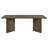 Roman Mango Brown Rectangular Double V-Leg Dining Table