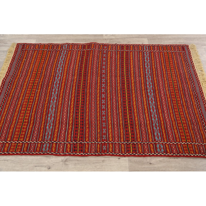 Tapis géométrique kilim 3 x 5