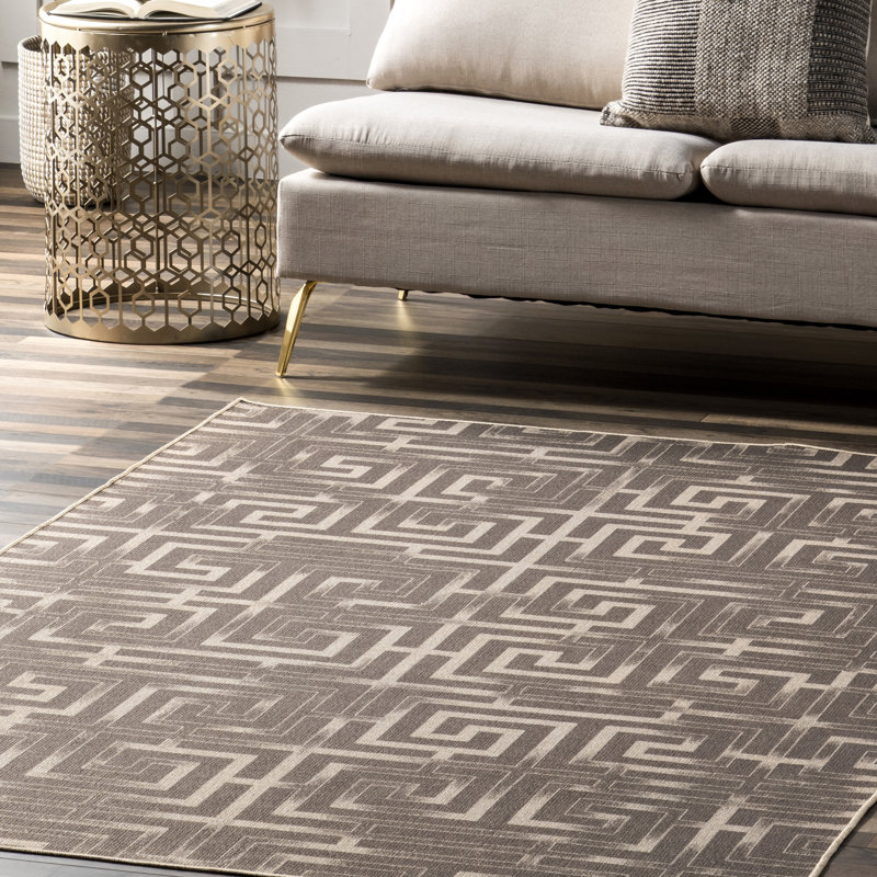 Sufia SuperiorWash Geometric Easy-Jute Machine Washable Area Rug, Rectangle 4' x 6'