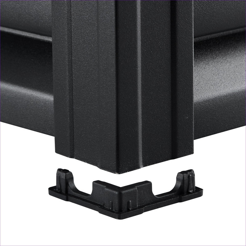 Étagère de rangement en acier au carbone noir foncé à 5 niveaux, unité de rangement de garage robuste à hauteur réglable, P 24 po x l 48 po x H 72 po