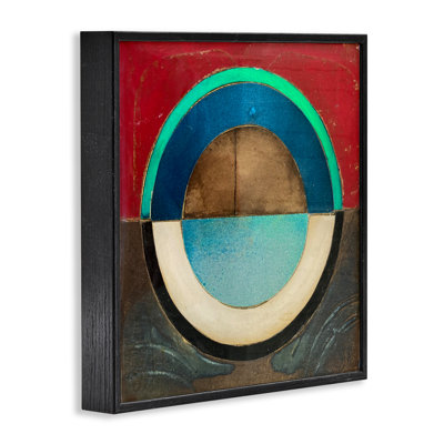 Round Distressed Circle Framed Giclee, design by Matthew Finger