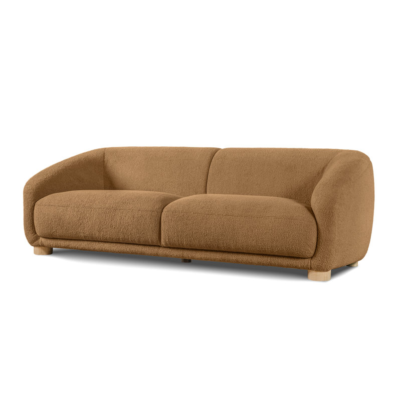 Celal Modern Loveseat, Brown, 29" H x 87.5" W x 38" D